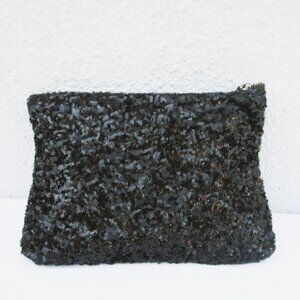 Guess By Marciano black sequin clutch 10X8